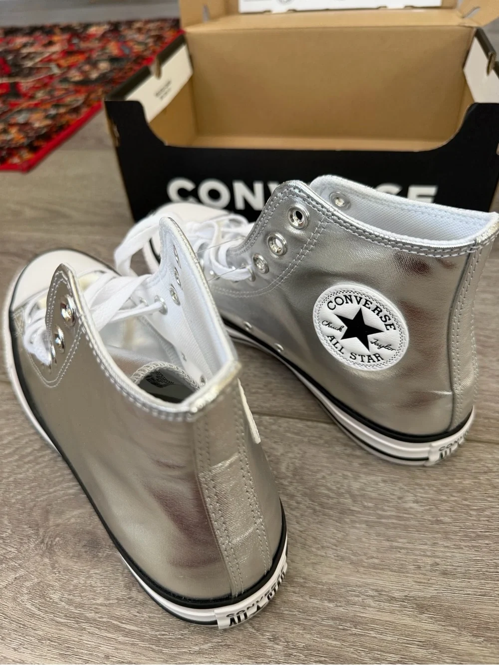 Converse Silver High-Top Sneakers